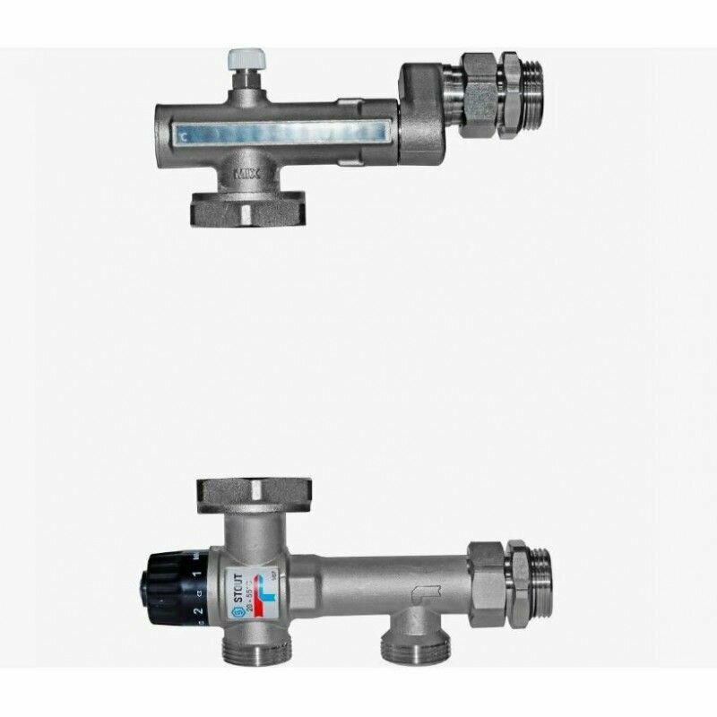 Насосно-смесительный узел Stout SDG-0120-005010 с термостатическим клапаном 20-55°C без насоса