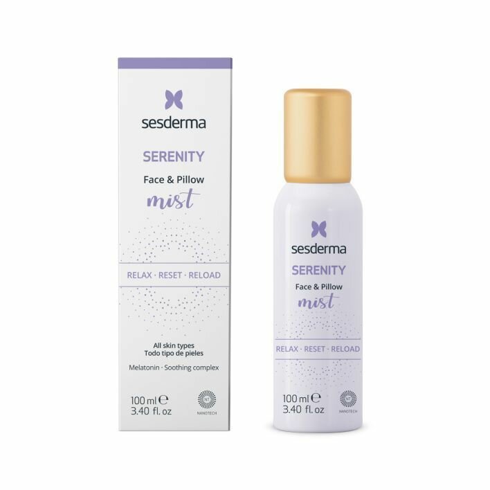 Sesderma SERENITY Face & Pillow mist - Спрей-мист ночной для кожи лица всех, 100 мл