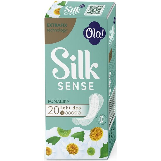 Ежедневные ароматизированные прокладки Ola ! Silk Sense Ромашка, стринг-мультиформ, 20 шт