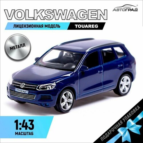 Машина металлическая VOLKSWAGEN TOUAREG, 1:43, цвет синий машина металлическая volkswagen touareg 1 43 цвет синий