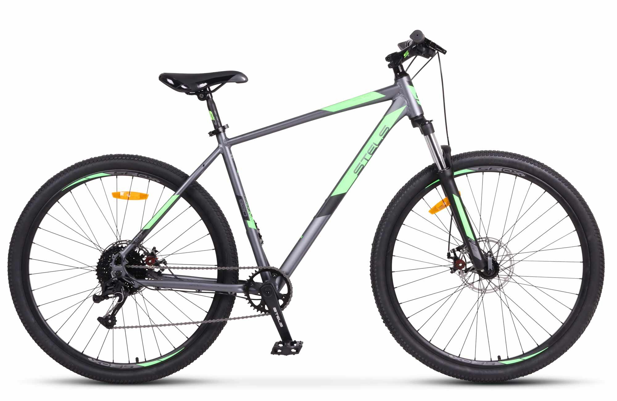 Горный (MTB) велосипед Stels Navigator 920 MD 29 V020 (2023) рама 18.5, антрацитовый-зеленый
