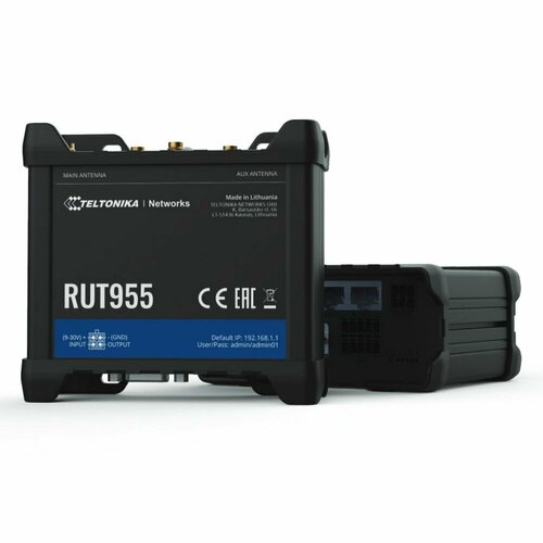 RUT955 (RUT955T033) 4G (LTE) cat4 / 3G . 2x SIM / W-Fi / 4x RJ-45 / RS232 / RS485 промышленный 4g роутер usr g781 e lte cat 4 rs232 rs485