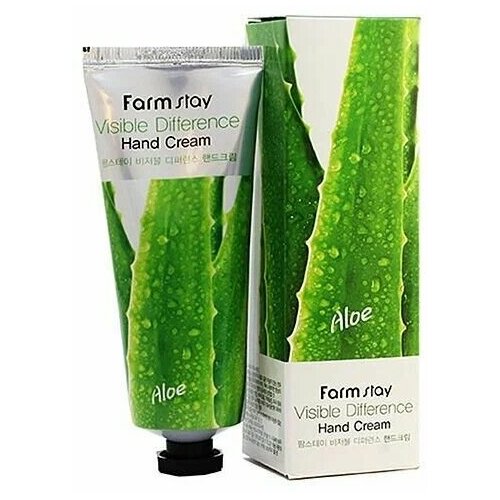 Крем для рук FarmStay с экстрактом алоэ farmstay visible difference hand cream black pearl