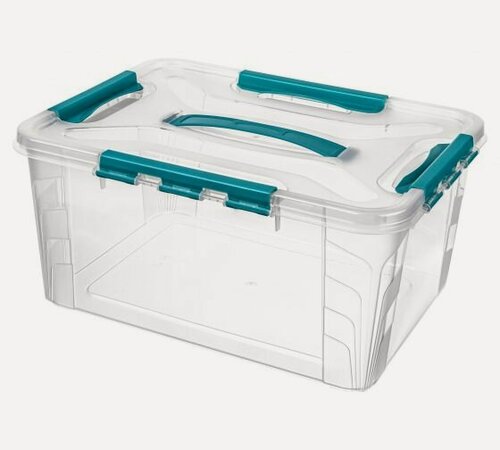 Изображение товара Универсальный ящик для хранения Econova Grand Box с замками и ручкой, 15,3 л 433200402