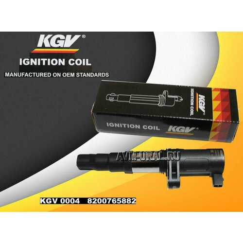 KGV KGV0004 Катушка зажигания индивидуальная LADA Largus Renault Logan 16 клап KGV 1400₽