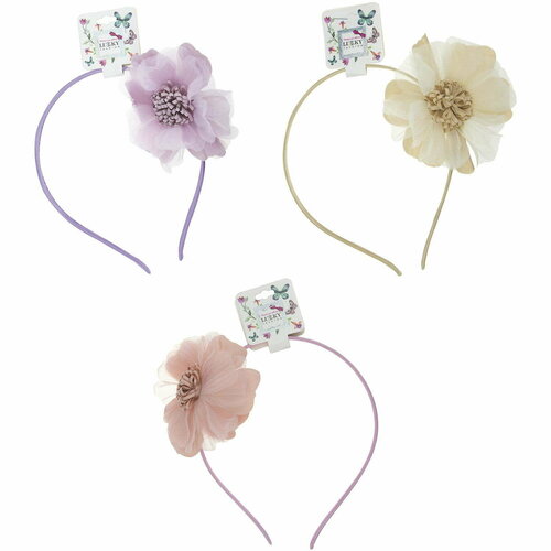 Lukky Fashion ободок для волос Пион с цветком 3 цвета 330₽
