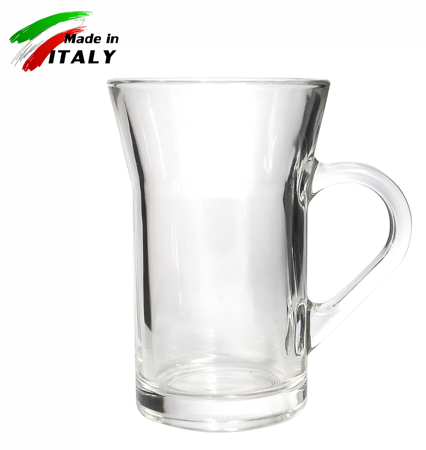 Кружка Borgonovo кофейная 230 мл стеклянная прозрачная для чая и кофе