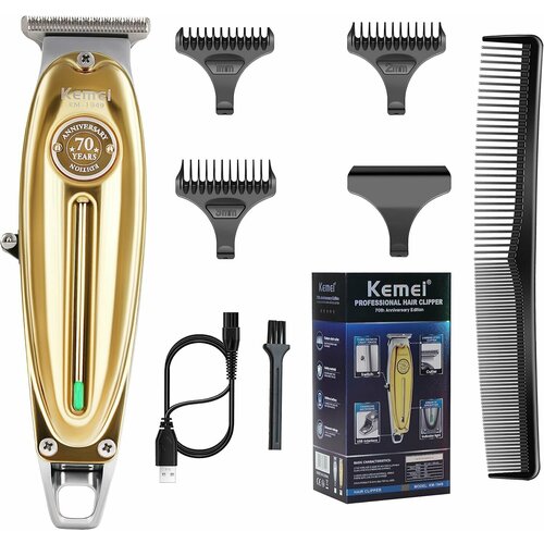 Профессиональная машинка триммер для стрижки золотистая Kemei KM-1949 206100₽