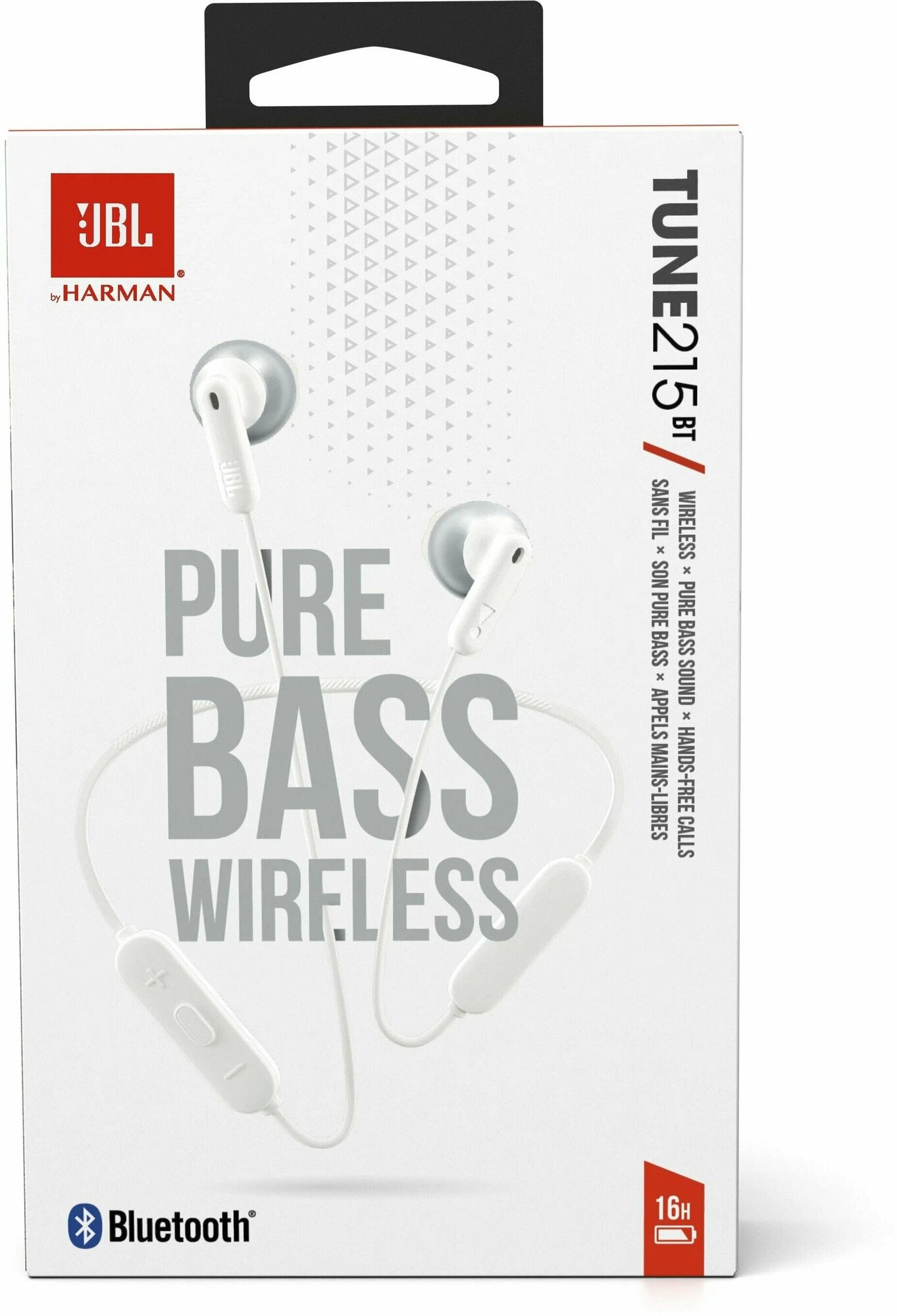 Наушники JBL Tune 215 BT, беспроводные, с ANC, белые вкладыши