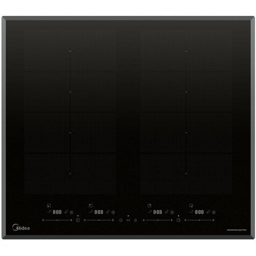 Варочная панель Midea MIH67880F, индукционная, стеклокерамическая, 4 зоны нагрева, черная