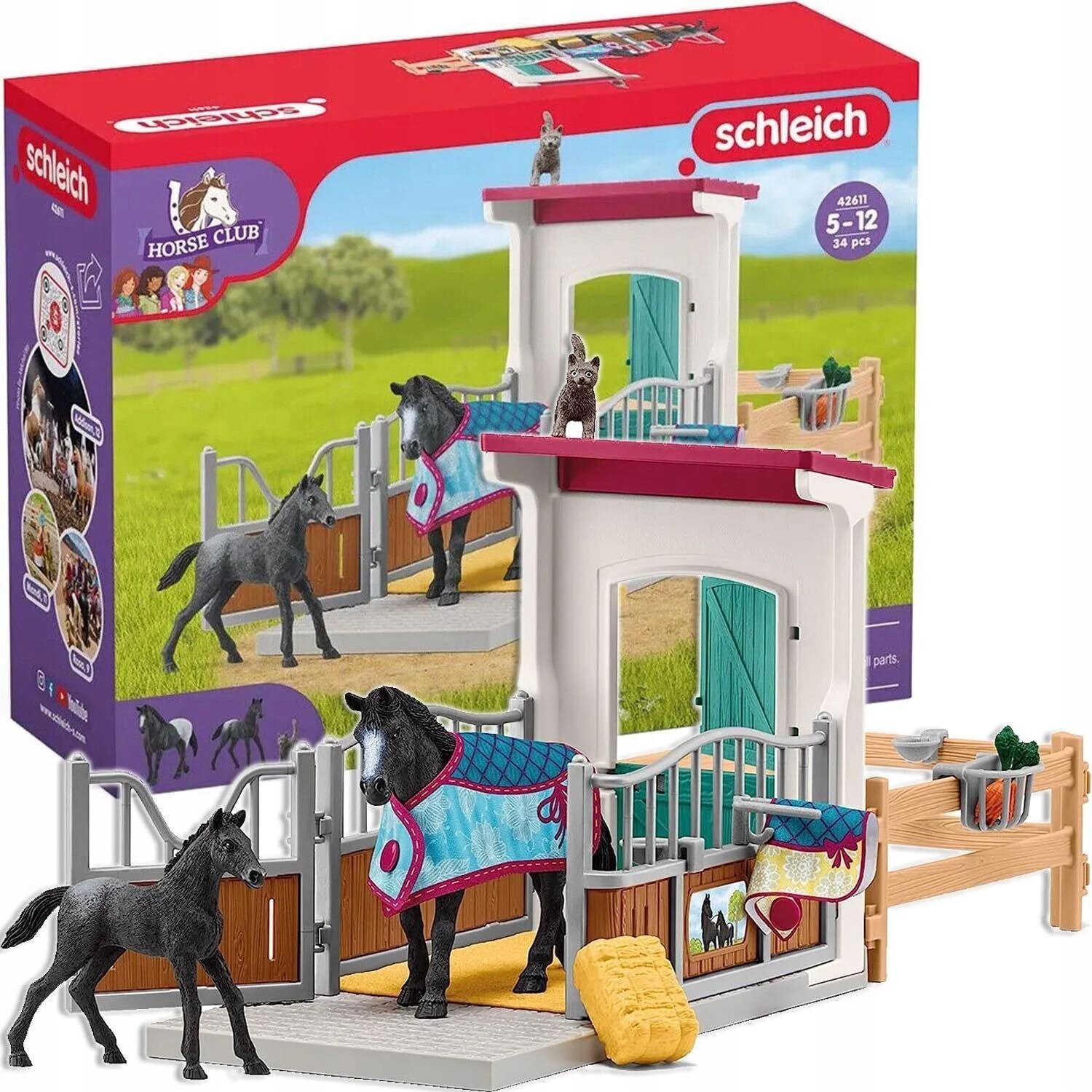 Набор Schleich Конюшня с кобылой и жеребенком 42611