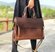 Женский деловой портфель из искусственной кожи, brown