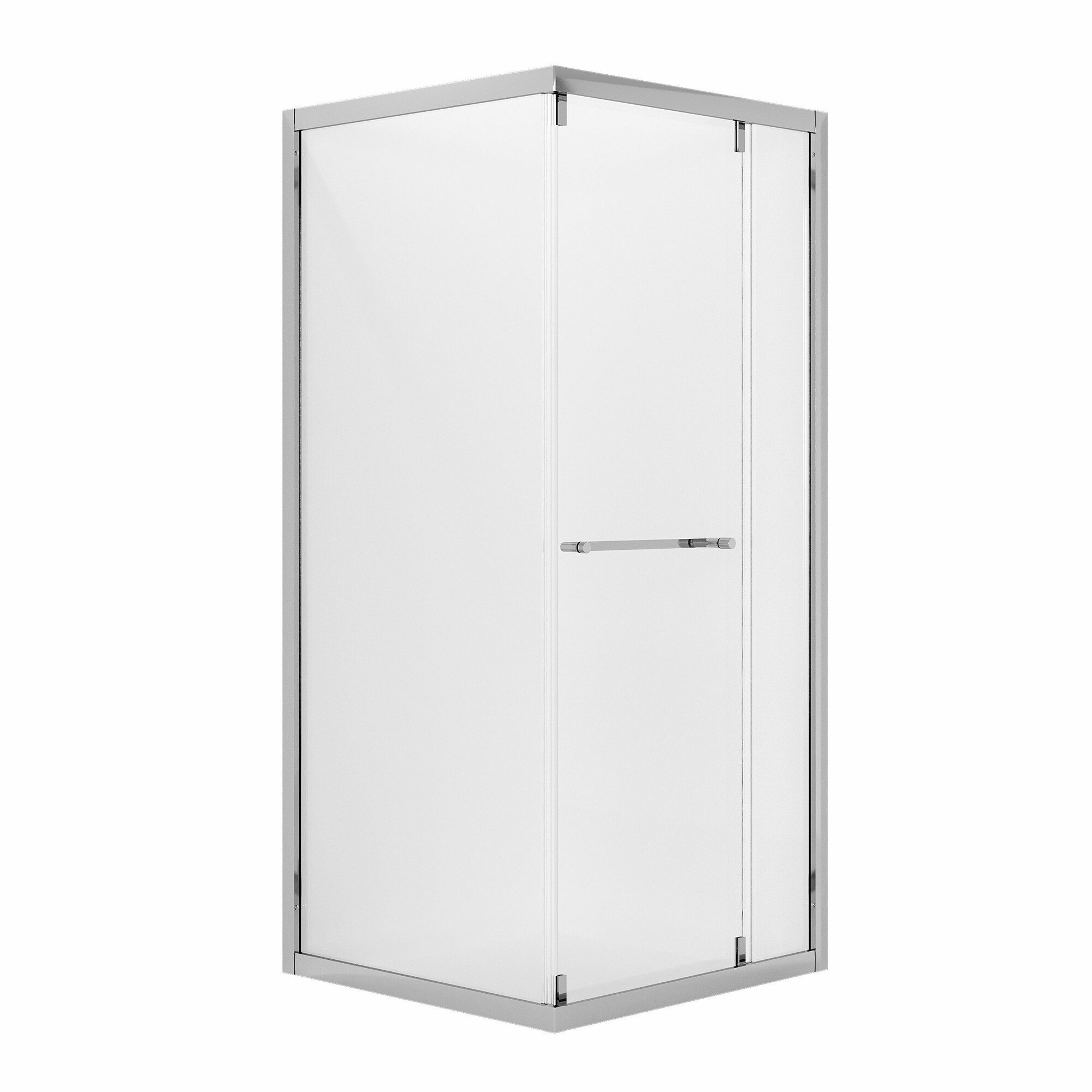 Душевой уголок Niagara Nova NG-6635-34 (100*100*195) квадрат раздвижная хром стекло прозрачное1 место