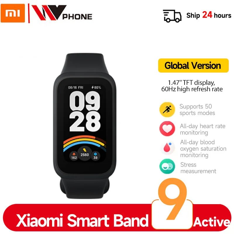 Смарт-браслет Xiaomi Mi Band 7, 1.62", AMOLED экран, цвет и комплектация в ассортименте, no stock — фото 1