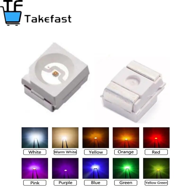 SMD светодиоды 3528 1210 XIASONGXIN LIGHT 100 шт, Нефрит зеленый