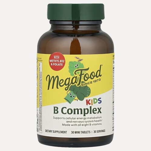 Изображение товара Витамины MegaFood Kids, B-Complex, для детей, мультивитамины, 30шт.