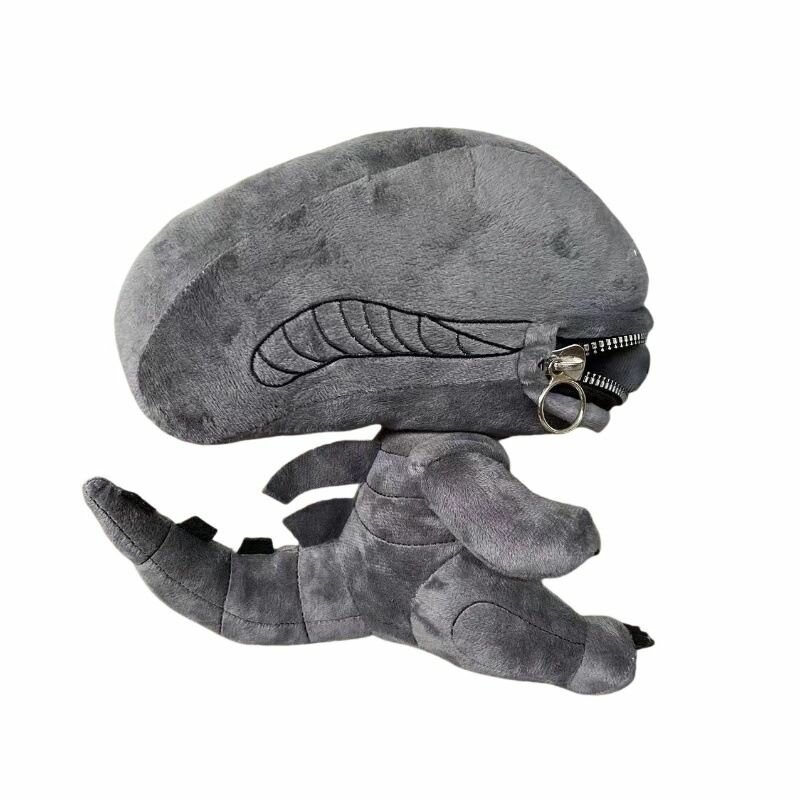 Мягкая игрушка Чужой (Alien) Ксеноморф с молнией на мордочке 23 см — фото 1