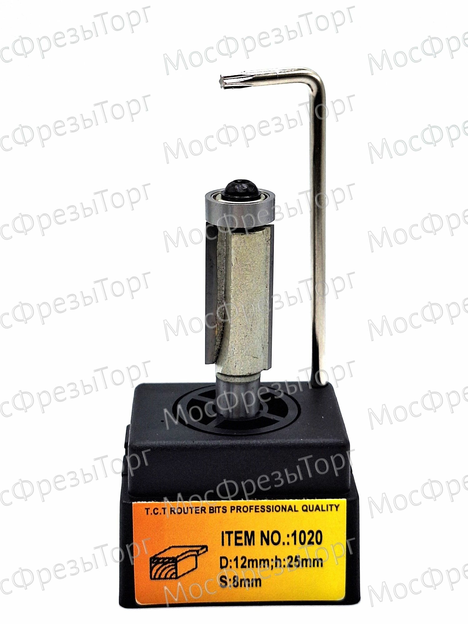 Фреза Globus 1020 D12х25 хвостовик 8 мм кромочная прямая