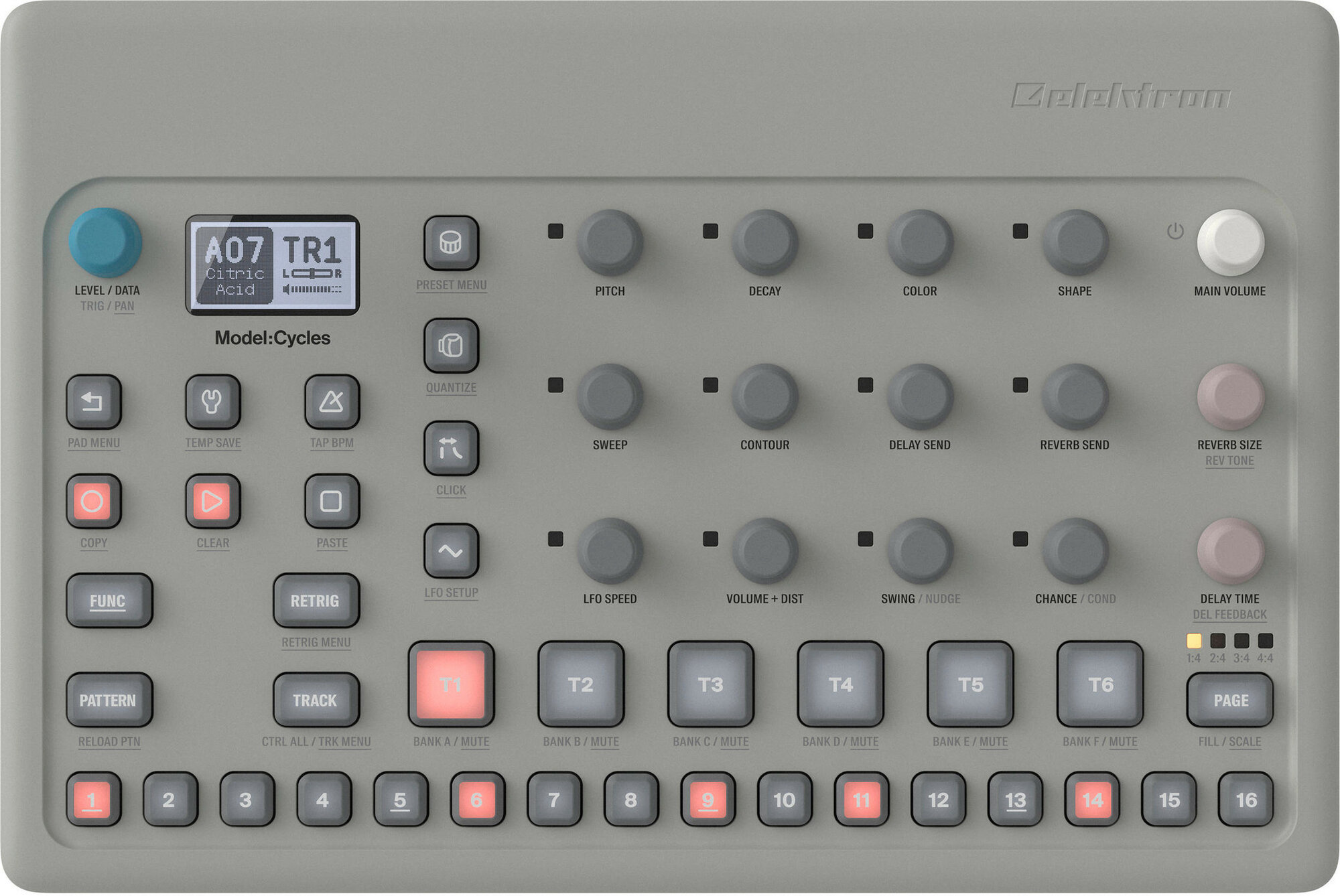 Драм-машина Elektron Model: Cycles, 6-дорожечный грувбокс, серый — фото 1