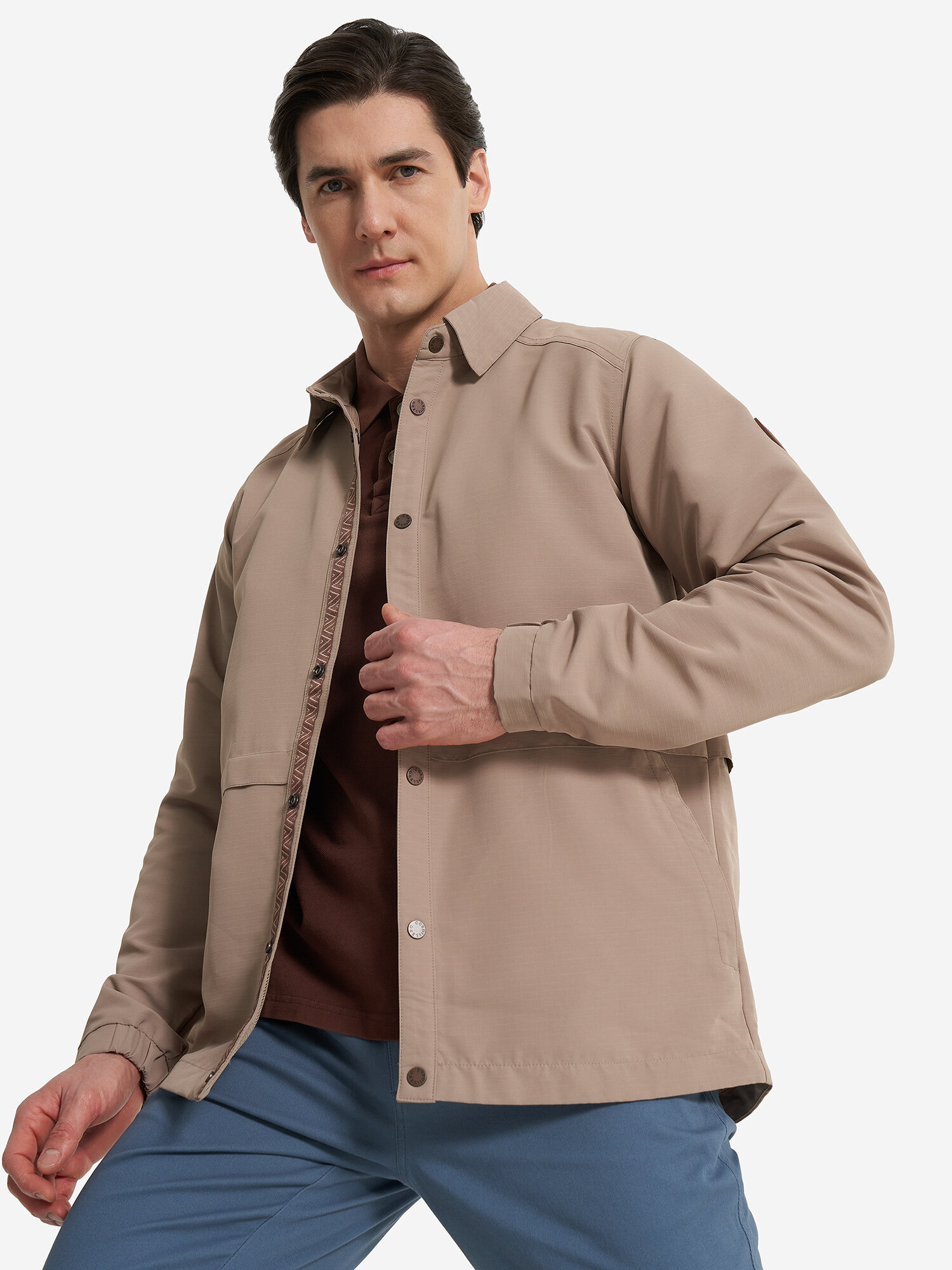 Ветровка CORDILLERO Male Winbreaker Overshirt, размер 50, кофейный — фото 1