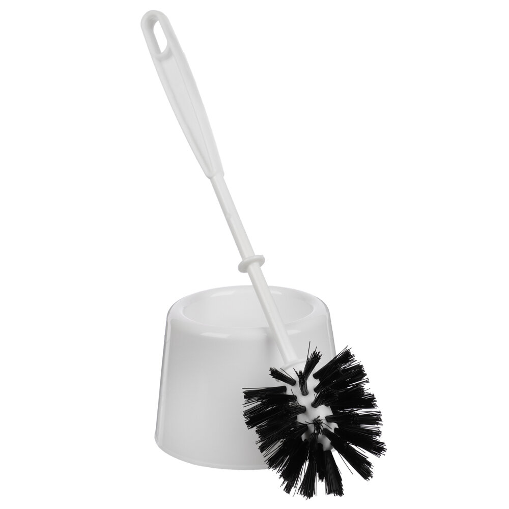 Картинки Ершик для унитаза напольный, с подставкой, белый, щетина черная