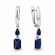 Серьги Diamant online, серебро, 925 проба, родирование, сапфир си...