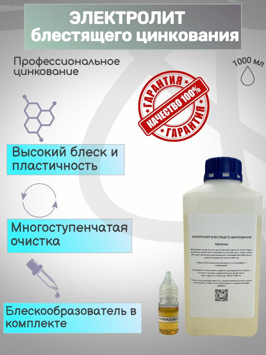 Электролит цинкования блестящий