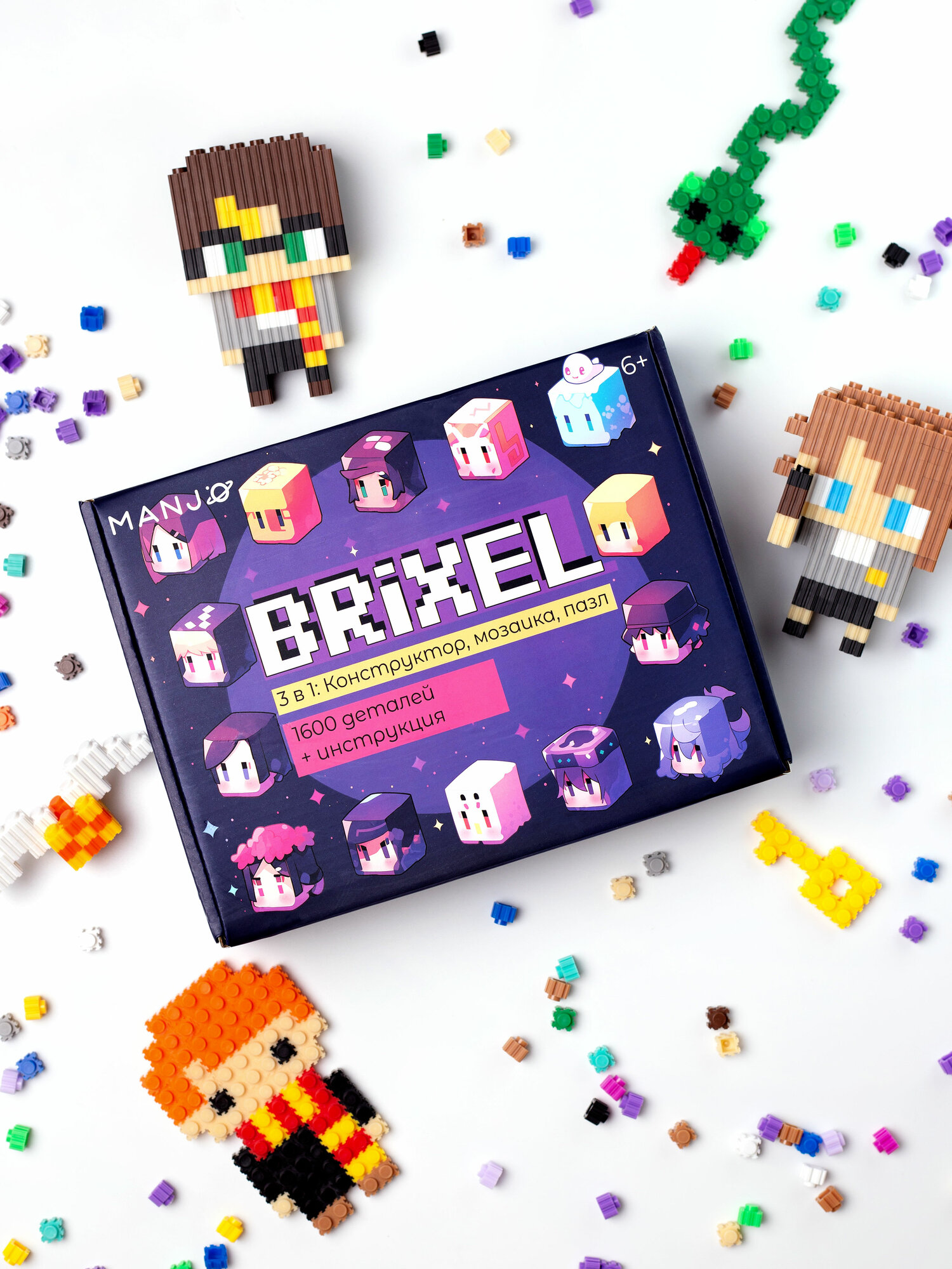 Конструктор BRiXEL / 3д конструктор Гарри Поттер из мини блоков для мальчика и девочки, 1600 деталей