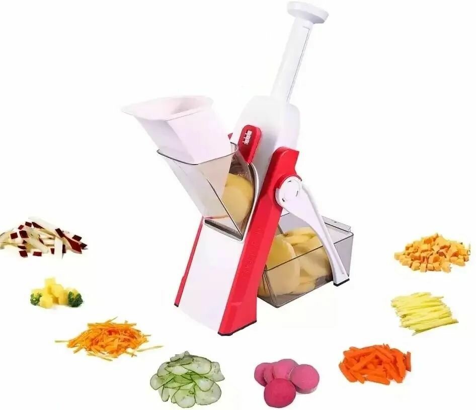 Овощерезка ломтерезка 24 в 1 красная