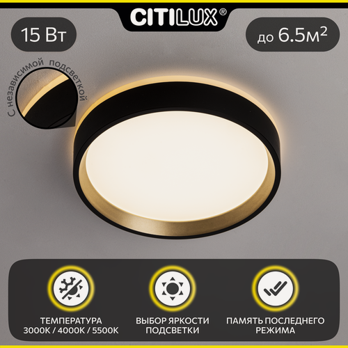 Изображение товара Светильник для дома накладной Citilux ETALON CL750181, цвет арматуры черный