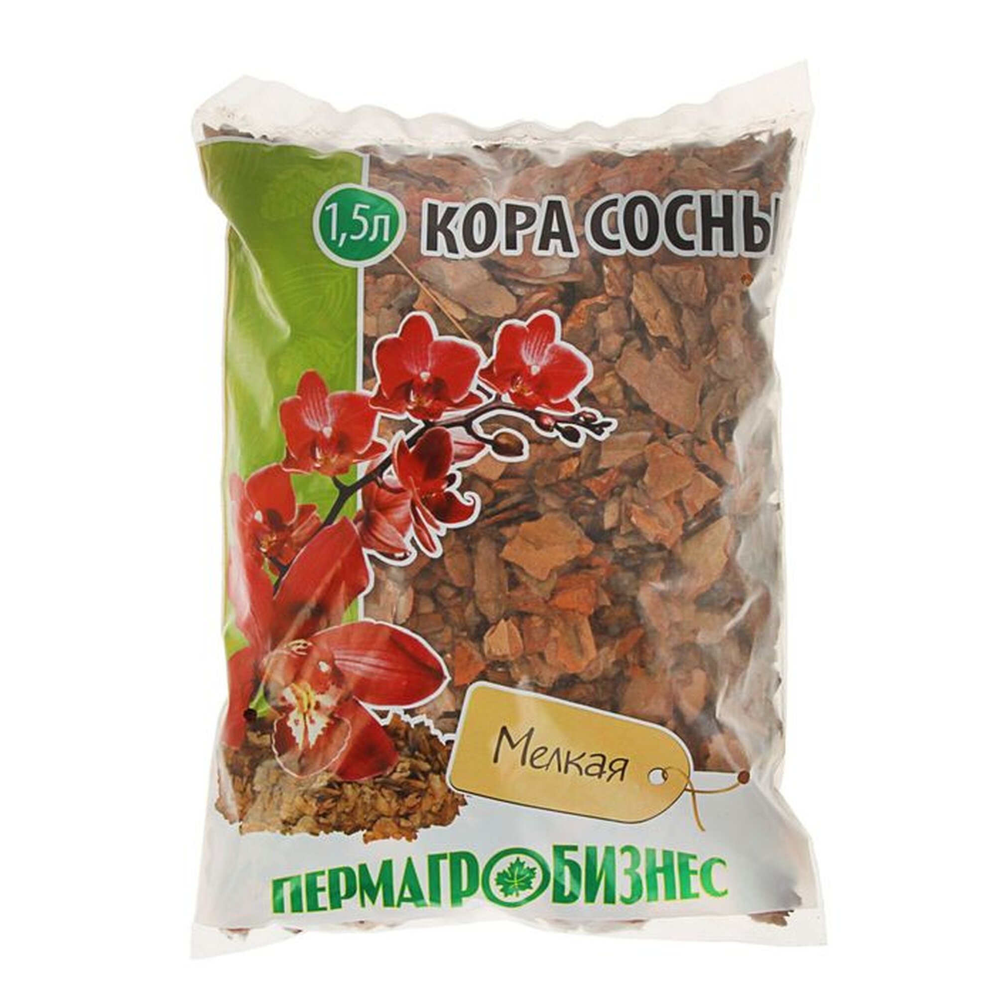Добавка в почву Кора сосны  мелкая  1 5 л
