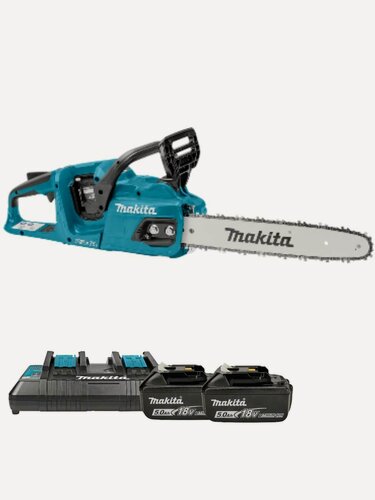 Изображение товара Пила цепная аккумуляторная 35см 36В Li-Ion, 2х5Ач и з/у, Makita DUC355PT2
