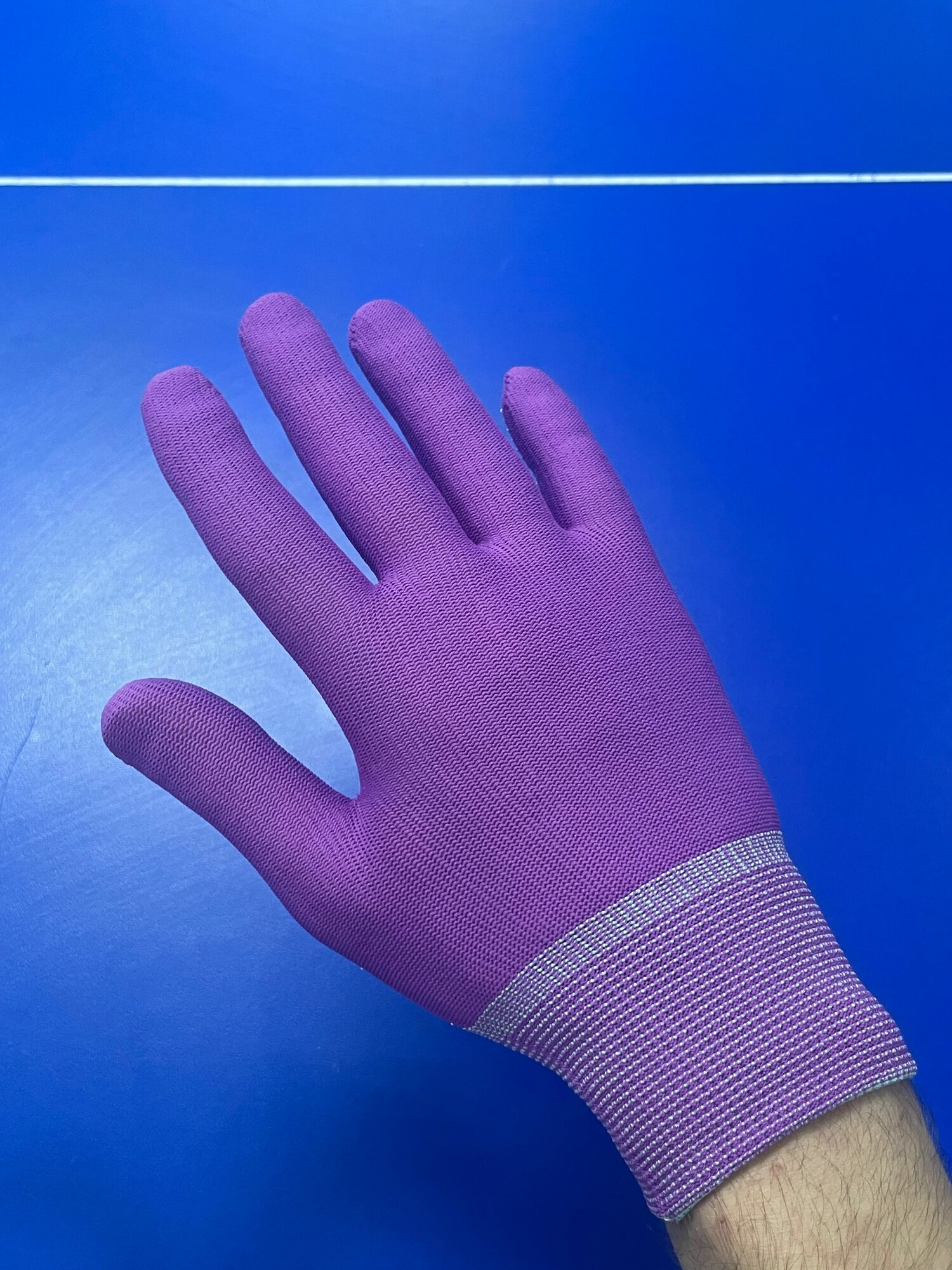 Чёткие перчатки 5 пар, M, фиолетовые — фото 1