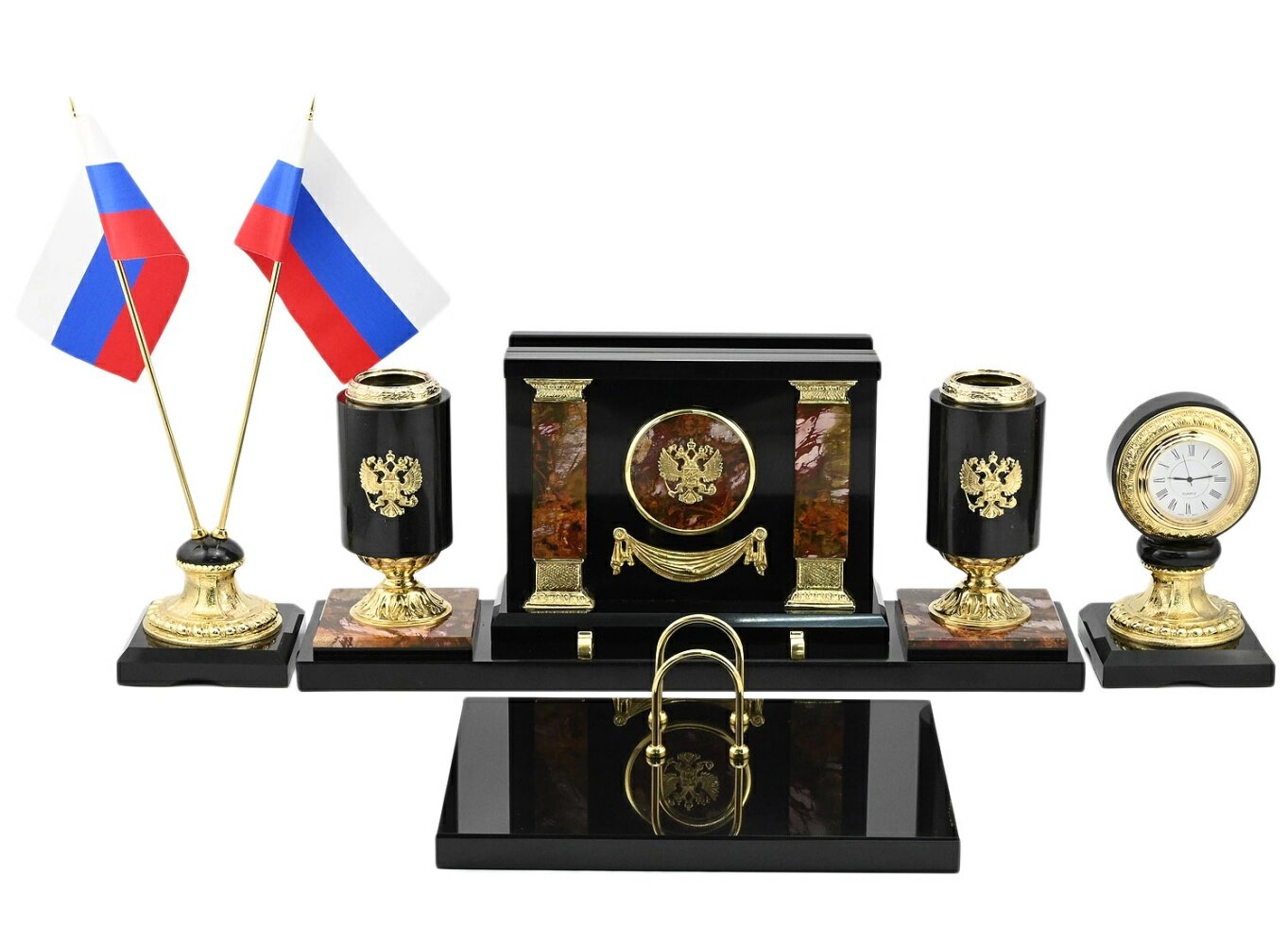 Письменный прибор из яшмы и долерита Россия 600*290*165мм