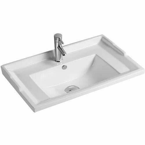 фото Раковина керамическая врезная сверху SantiLine SL-2112(80)