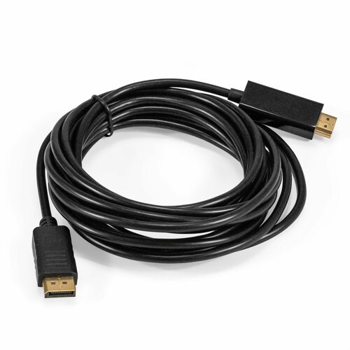 Кабель DisplayPort-HDMI ExeGate EX-CC-DP-HDMI-5.0 (20M/19M, 5м, экран) EX294711RUS exegate ex284915rus кабель displayport hdmi exegate ex cc dp hdmi 1 8 20m 19m 1 8м экран