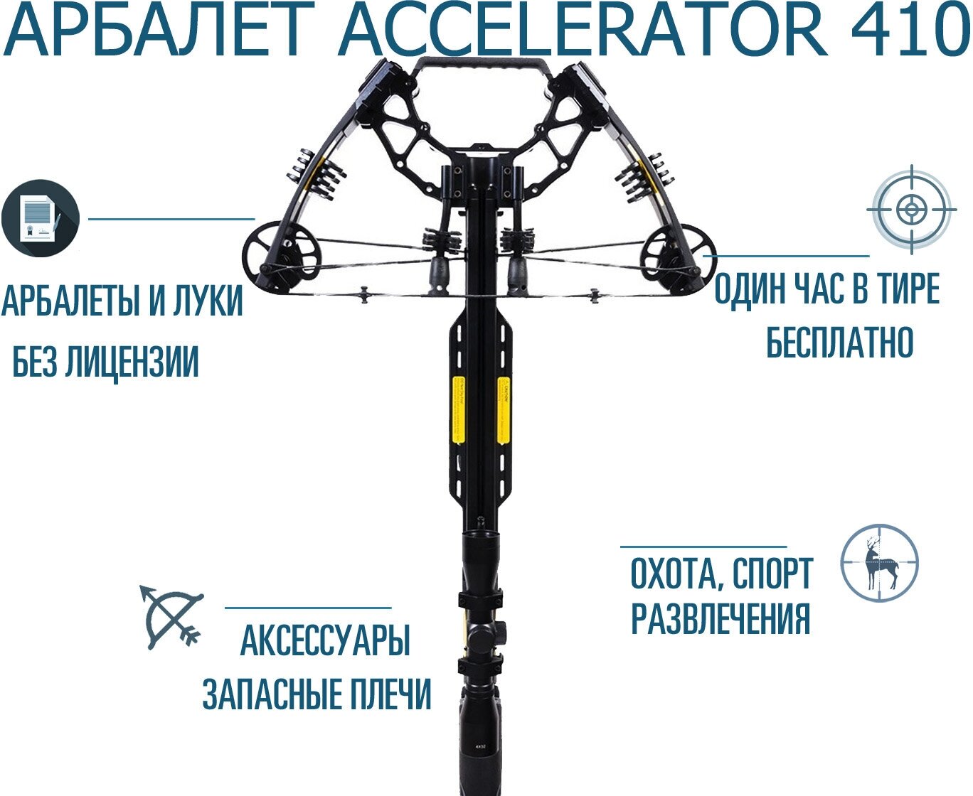 Арбалет блочный EK Accelerator 410 черный