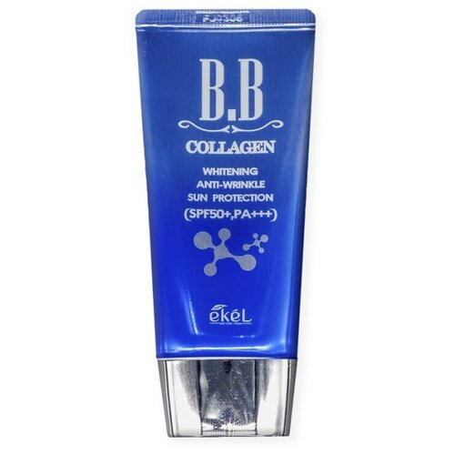 Ekel BB крем Collagen, SPF 50, 50 мл/65 г, оттенок: универсальный, 1 шт. уход за лицом ekel тональный бб крем с коллагеном bb cream sun protection spf50 pa