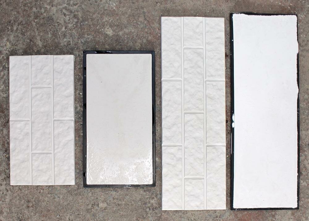 Форма для производства плитки из гипса и бетона Европейский кирпич. Набор из 2-х форм для изготовления отделочного камня из гипса