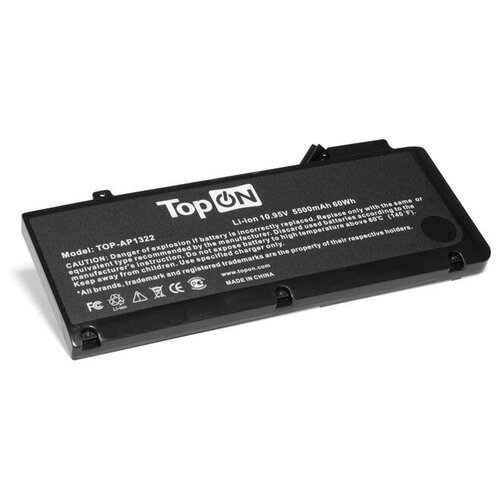 фото Аккумулятор для ноутбука усиленный apple macbook pro 13.3" series. 10.95v 5500mah a1322, a1278 topon