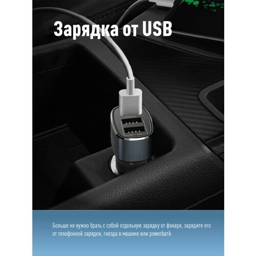 Космос Фонарь ручной аккум. 3Вт LED+3ВтCOB/Li-ion 18650 1200mAh/ABS-пл/индикатор/USB-шнур, KOS115Lit