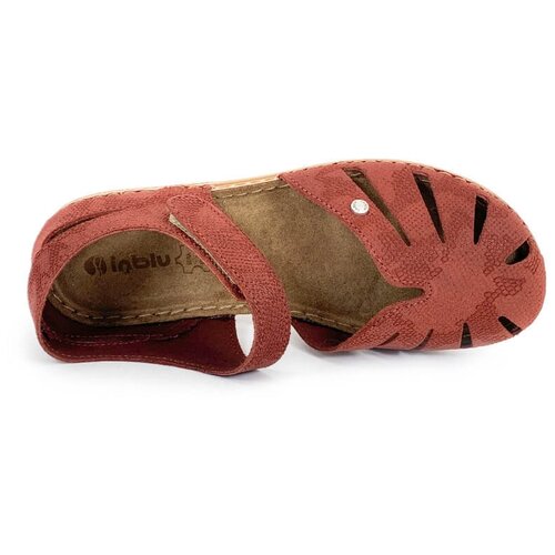 фото Босоножки из натуральной кожи inblu vc-3a1 красного цвета (размер 37 / 23см)