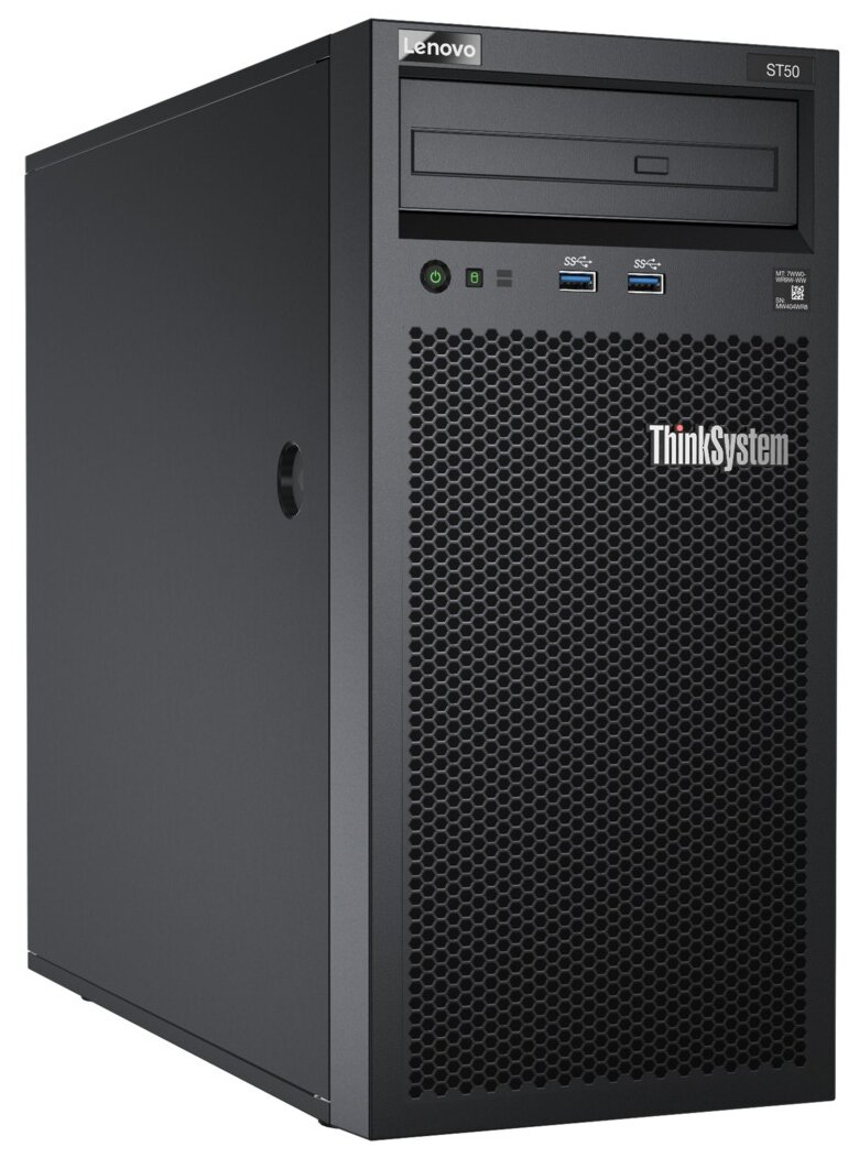 Сервер Lenovo ThinkSystem ST50 7Y48S04B00 1 x Intel Core i3 8100 3.6 ГГц/16 ГБ DDR4/2 ТБ/1 x 250 Вт/LAN 1 Гбит/c