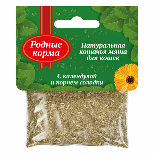 Родные корма Кошачья мята с календулой и корнем солодки 15г