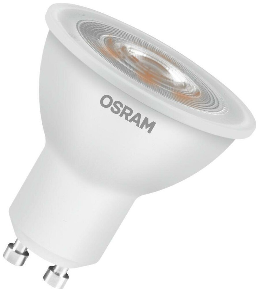 Светодиодная лампа OSRAM LED STAR PAR16 5W эквивалент 50W 3000K 370Лм GU10 для спотов PAR16