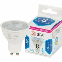 Светодиодная лампа ЭРА STD LED Lense MR16-8W-840-GU10 GU10 8Вт линзованная софит нейтрал. бел. свет Б0054942