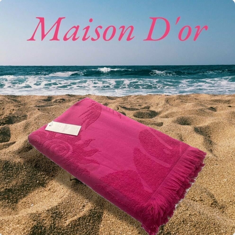 Полотенце пляжное пештемаль Maison D"or Palm beach 1 шт. 100*200. фуксия