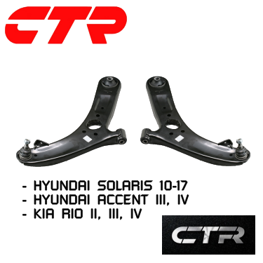 Передние рычаги CTR для Hyundai Solaris Accent 3 4 Kia Rio 2 3 4 Хендай Солярис Акцент Киа Рио