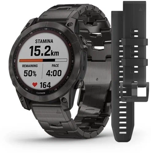 Смарт-часы Garmin Fenix 7 Saphire Solar Carbon-Gray - фото №3