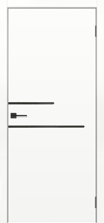 Межкомнатная дверь Морион Горизонталь. Покрытие эмаль. цвет белый. Полотно глухое (ДГ)